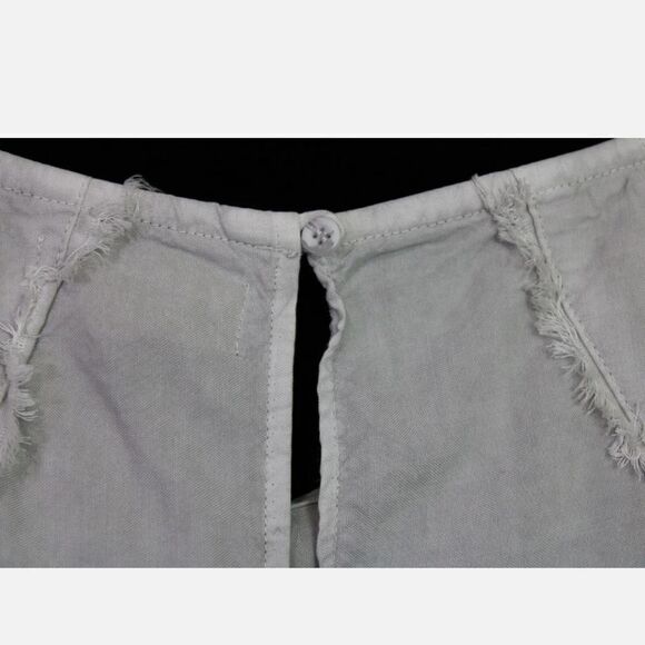 CLOTH & STONE GRAY FRINGED HEM HALTER DRESS SIZE SMALLSTONE GRAY TENCEL DRESS - Picture 3 of 8